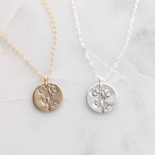 Sweet Pea Flower Necklace