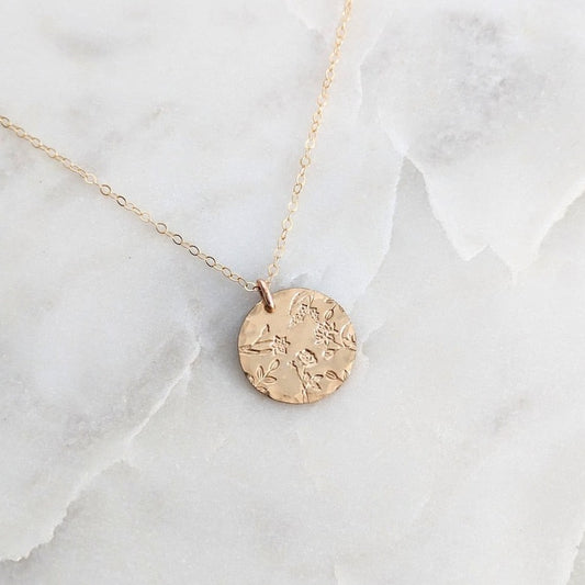 Custom Flower Necklace for Moms, Necklace for Grandmother, Meaningful Gift Idea