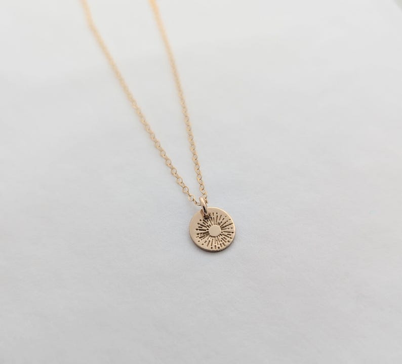 Gold Sunburst Necklace | Gold Sun Necklace | Gift for Her