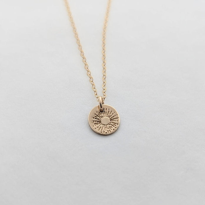 Gold Sunburst Necklace | Gold Sun Necklace | Gift for Her