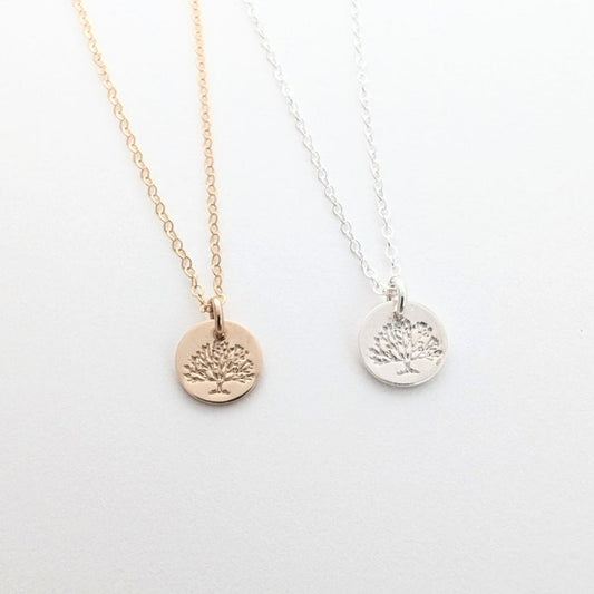 Tiny Tree of Life Necklace, 14k Gold Fill or Sterling Silver