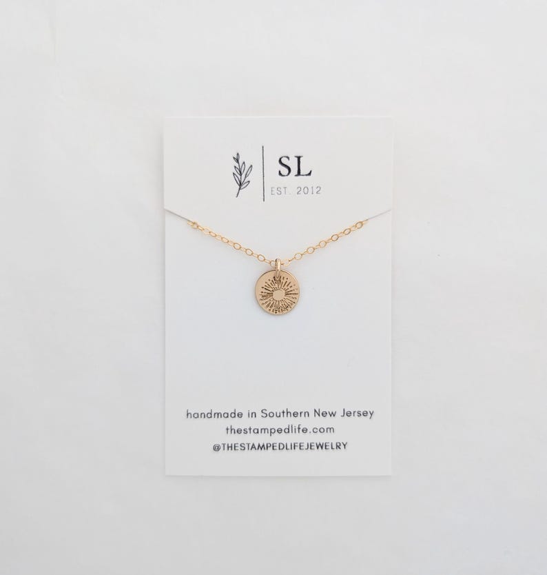 Gold Sunburst Necklace | Gold Sun Necklace | Gift for Her