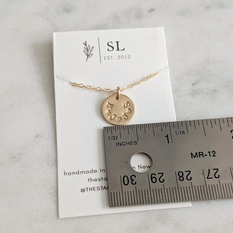 Multi Initial Necklace: Necklace for Moms, 14k Gold Fill or Sterling Silver