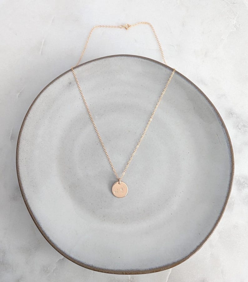 Custom Constellation Necklace: Zodiac Necklace, Sterling Silver or 14k Gold Fill