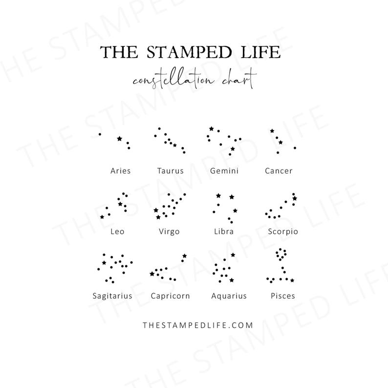 Custom Constellation Necklace: Zodiac Necklace, Sterling Silver or 14k Gold Fill