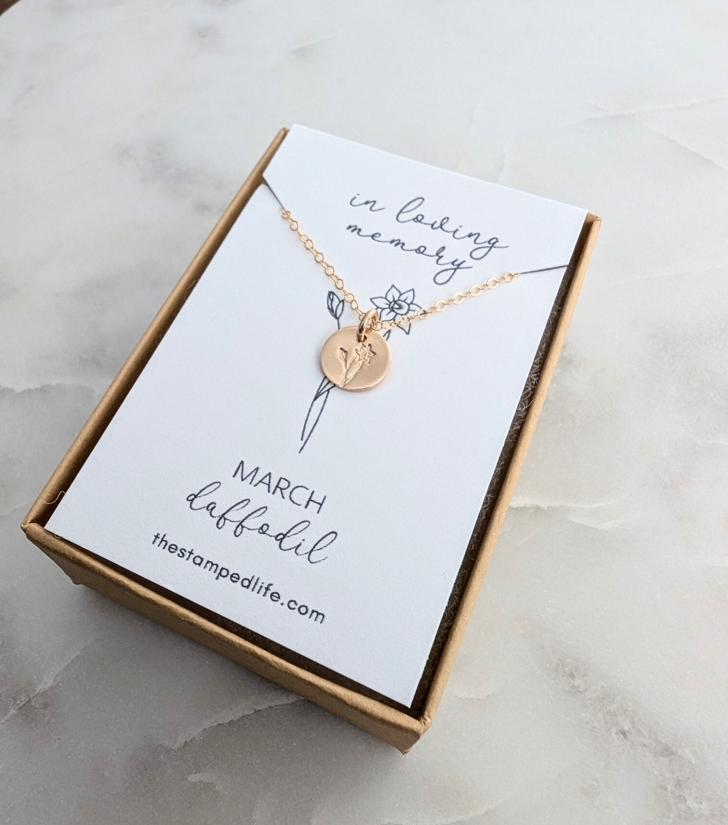 Miscarriage Memorial Necklace | Personalized Floral Charm