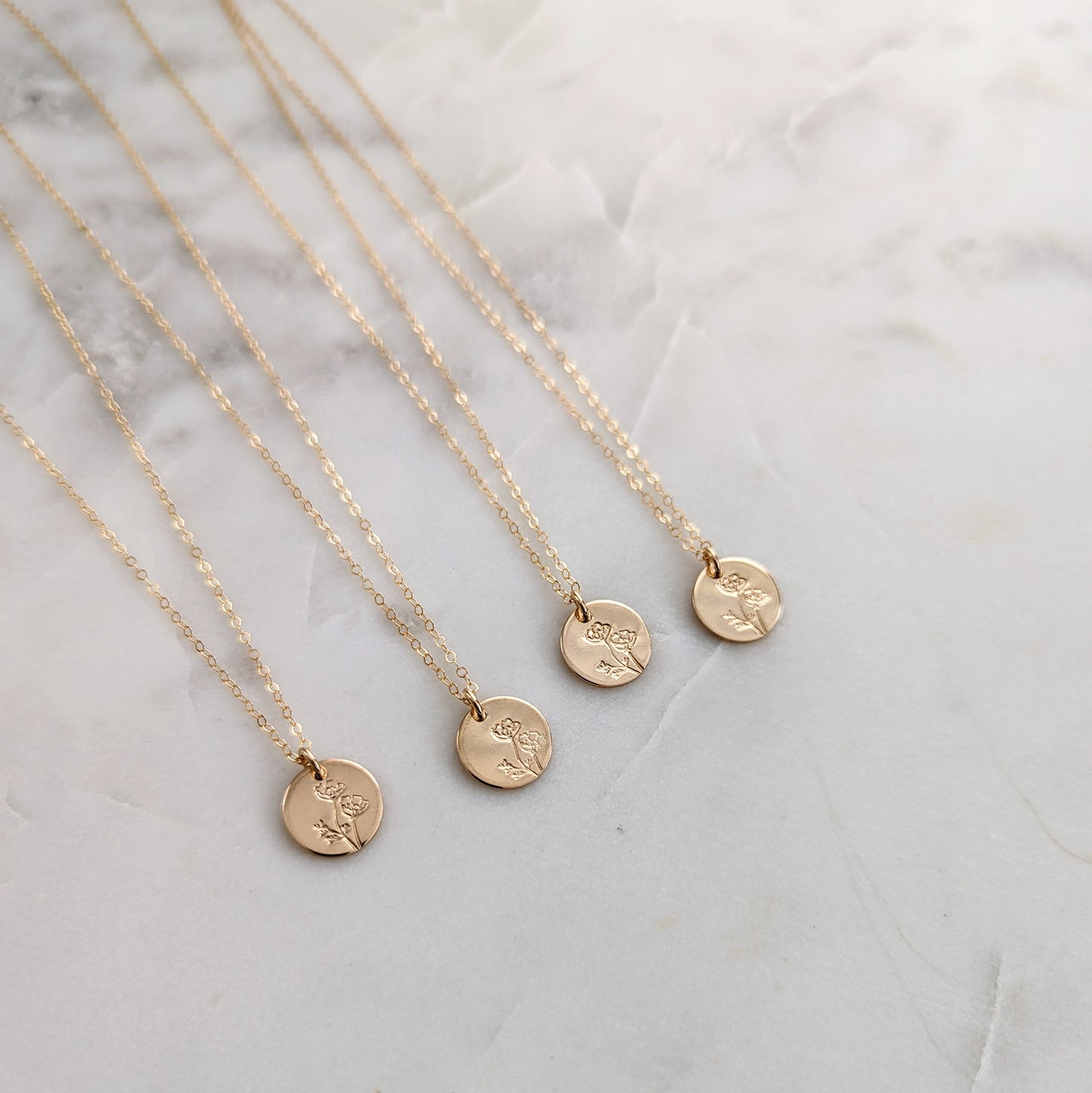Poppy Flower Necklace | Gold Fill or Sterling Silver