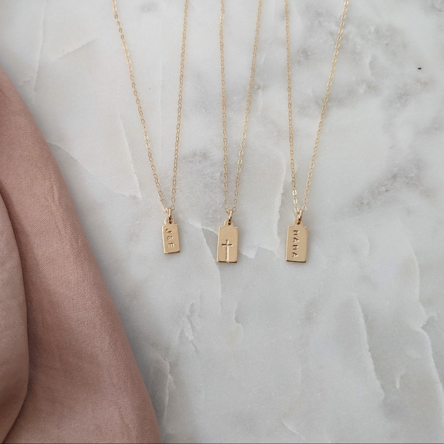 Tiny Gold Personalized Charms | Minimal Personalized Necklace