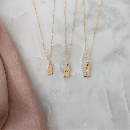 Tiny Gold Personalized Charms | Minimal Personalized Necklace