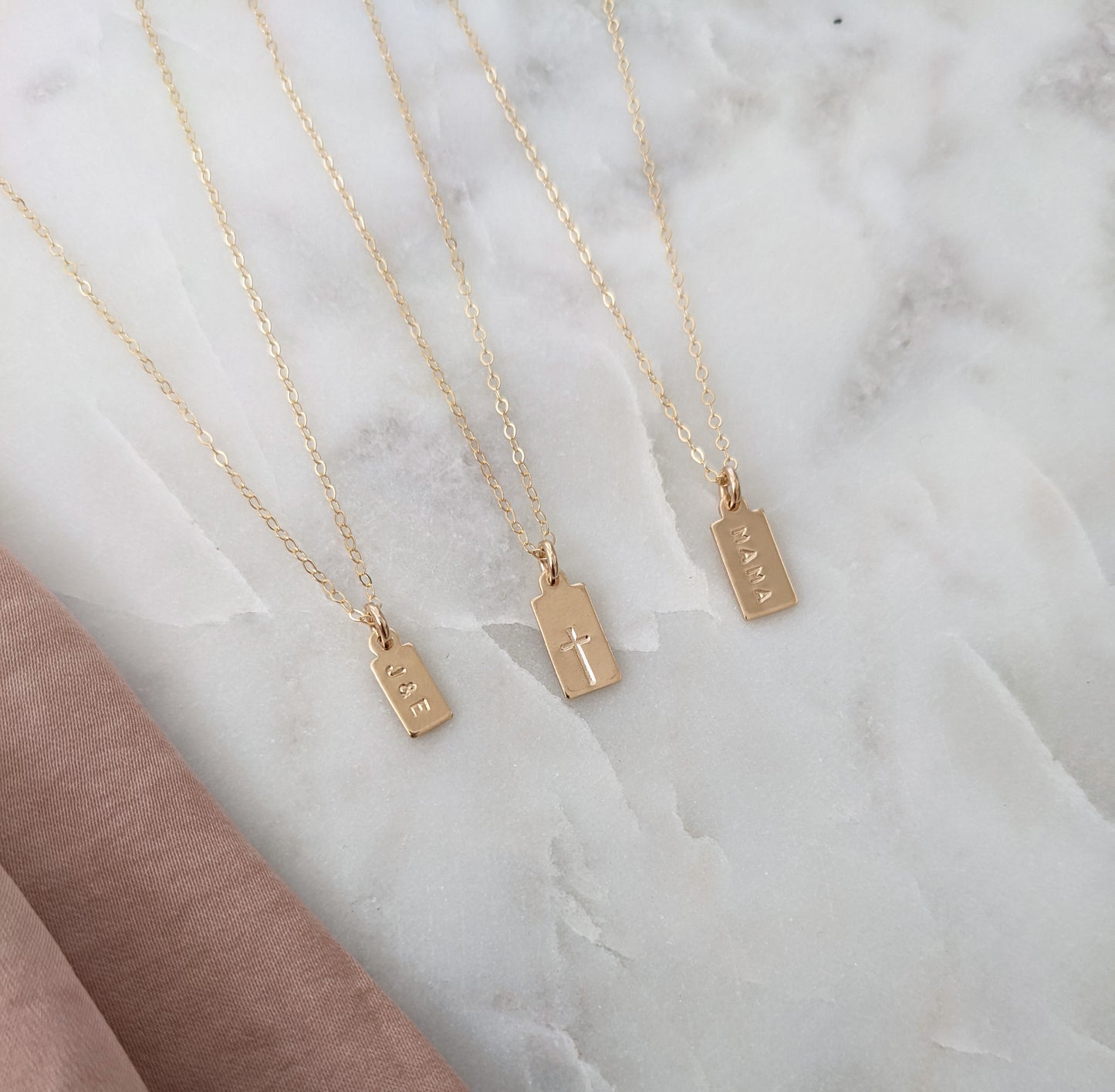 Tiny Gold Personalized Charms | Minimal Personalized Necklace