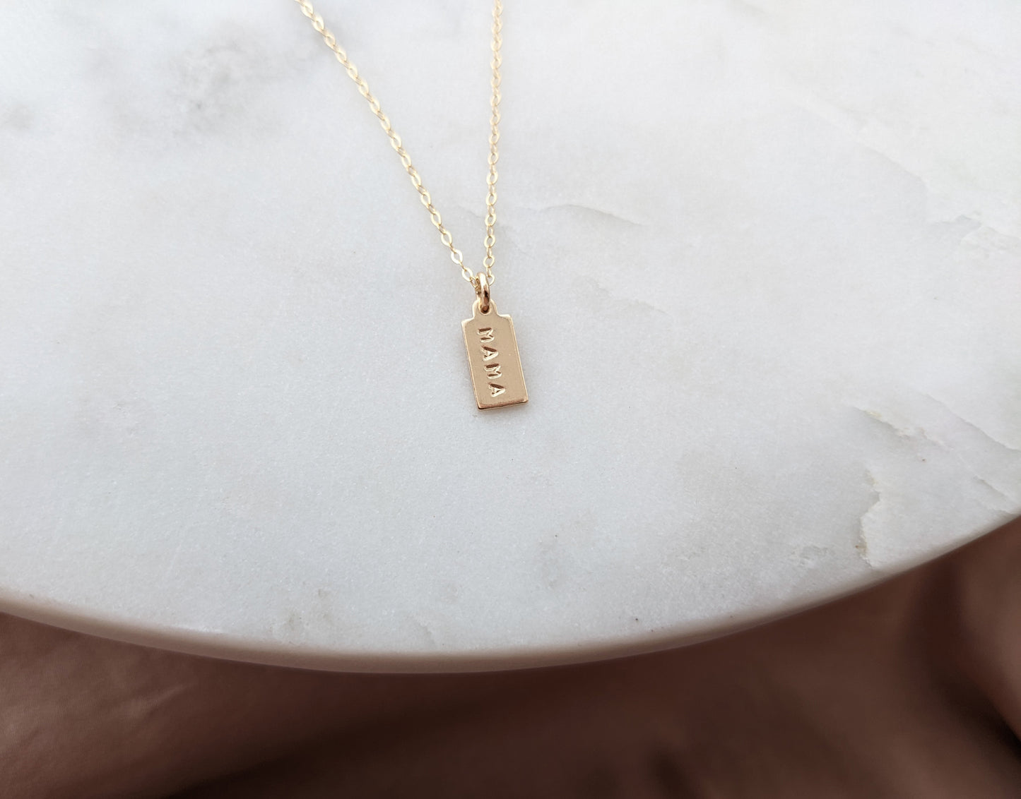 Tiny Mama Charm Necklace | Minimal Personalized Necklace | Gift for Mom