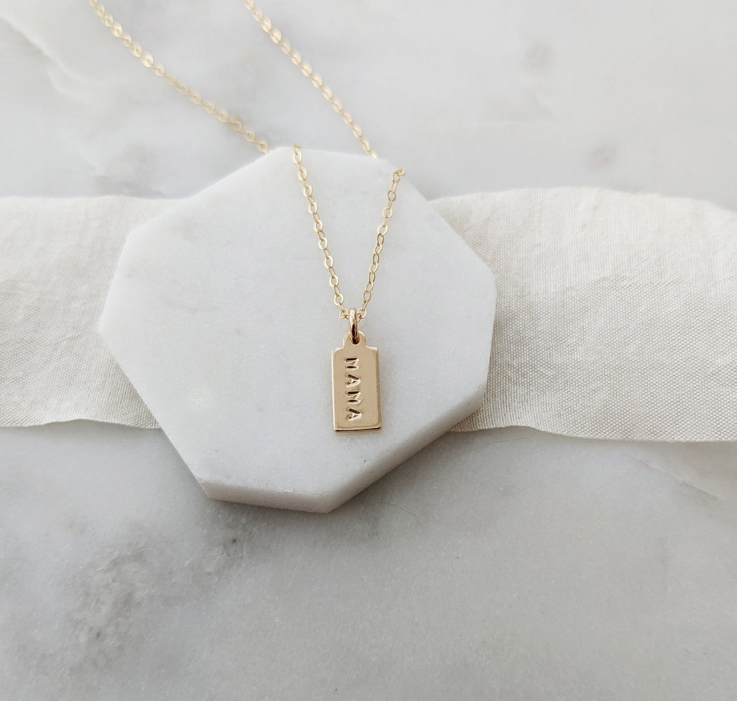 Tiny Mama Charm Necklace | Minimal Personalized Necklace | Gift for Mom
