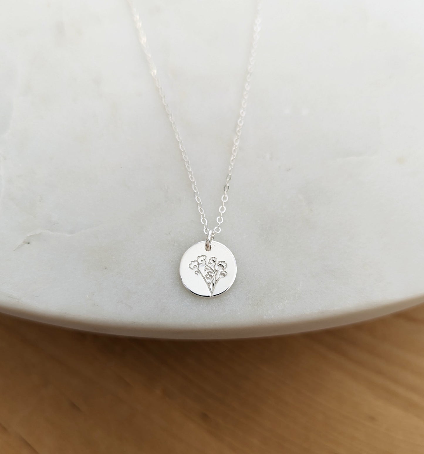 Sterling Silver Baby's Breath Necklace | Baby's Breath Flower Gift
