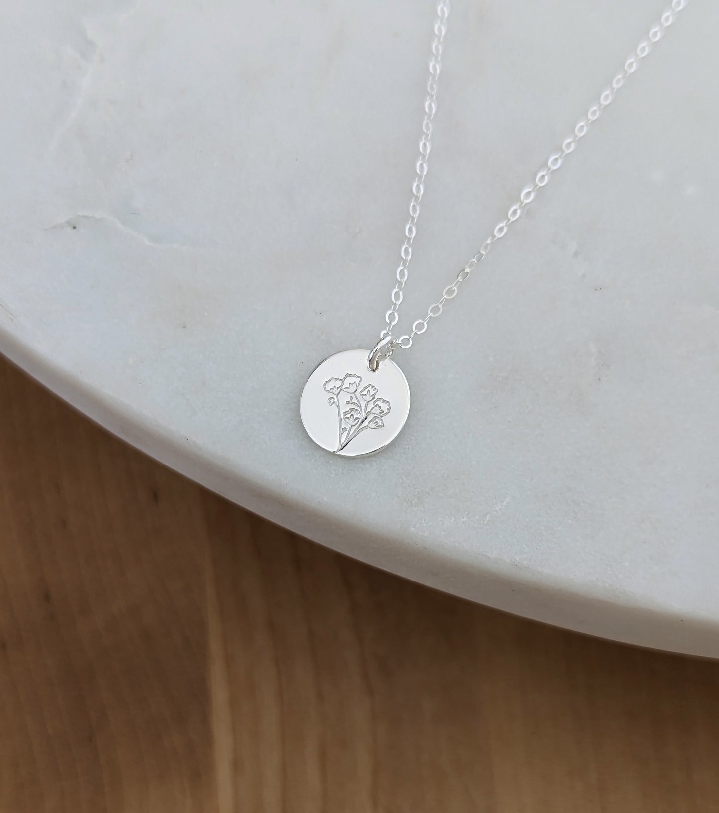 Sterling Silver Baby's Breath Necklace | Baby's Breath Flower Gift