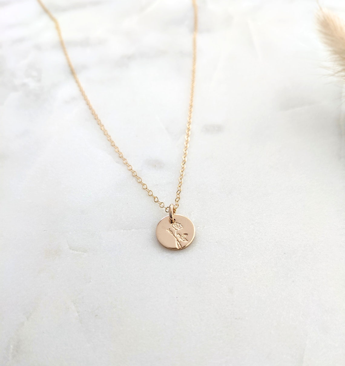 Miscarriage Memorial Necklace | Personalized Floral Charm
