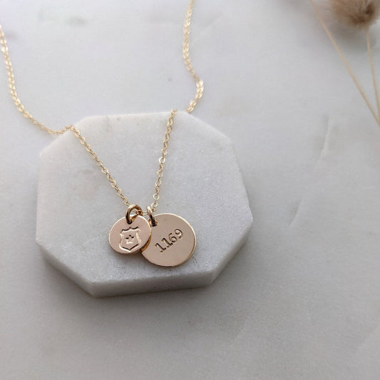 police badge and number necklace