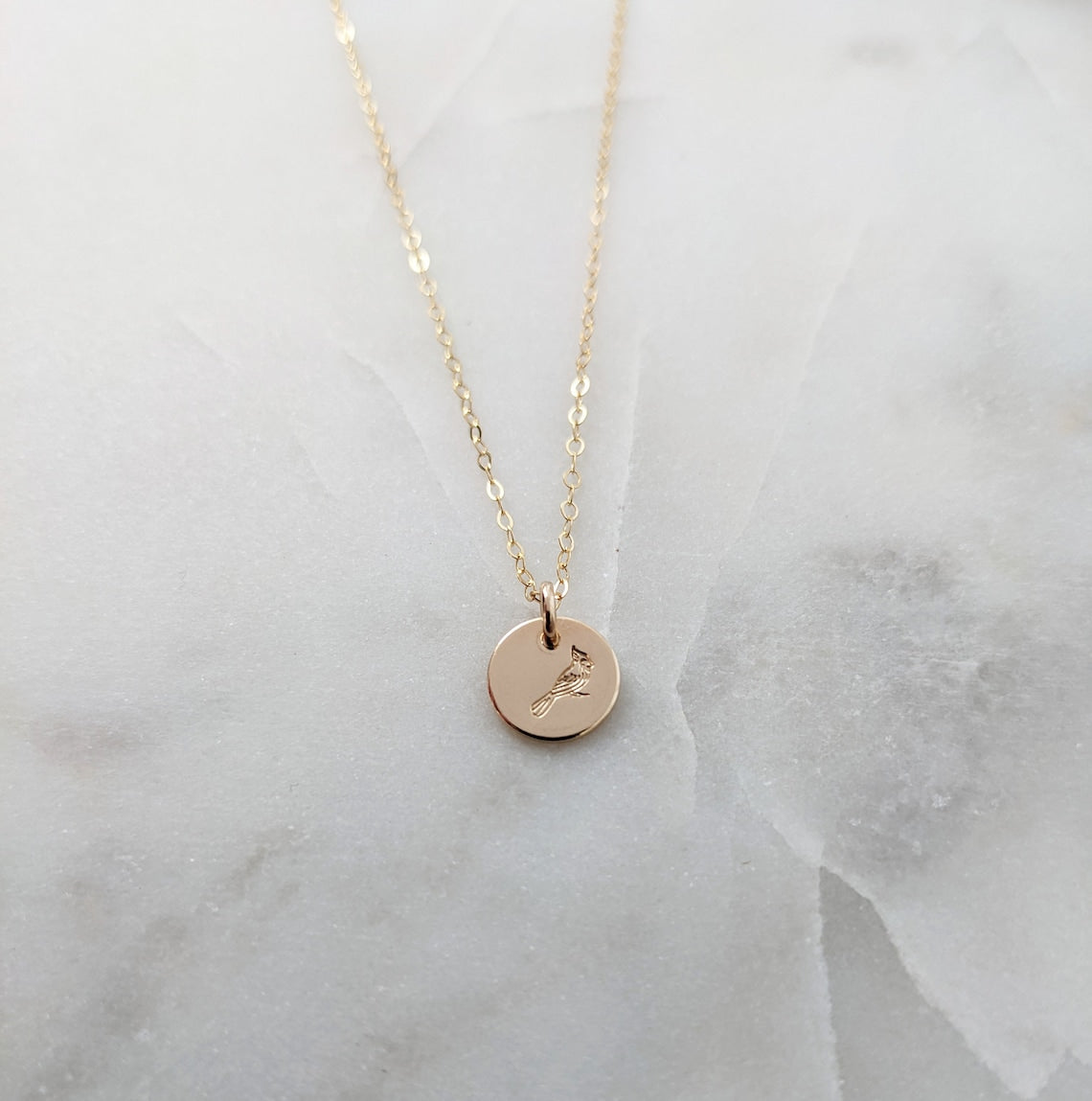 Cardinal Memorial Necklace | Sterling Silver or 14k Gold Fill