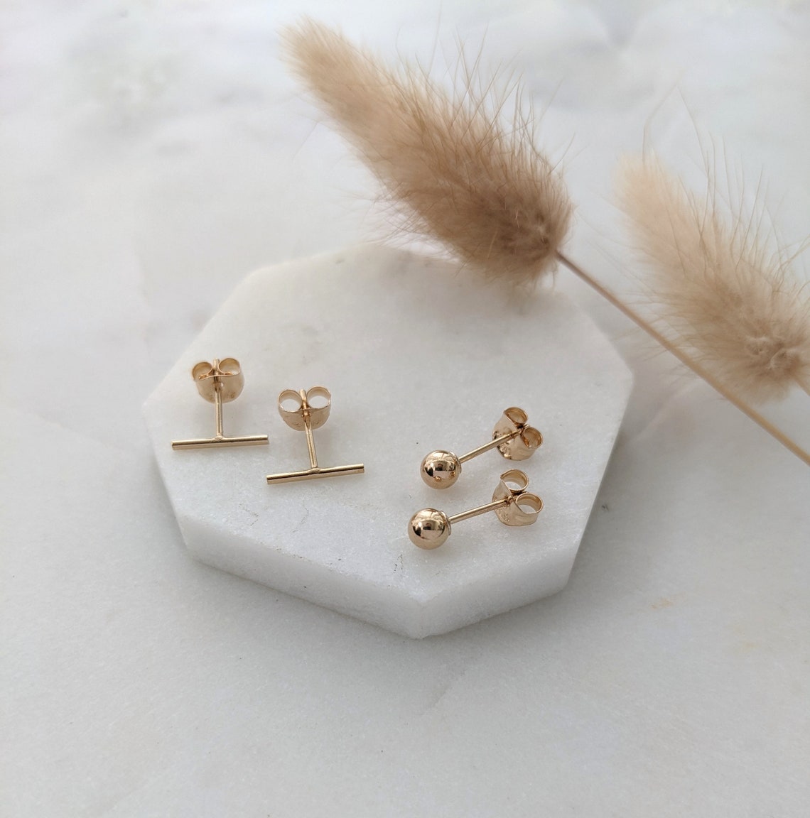 Gold Earring Set | 14k Gold Fill Stud Earrings