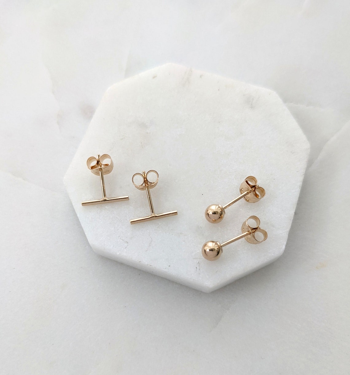 Gold Ball Stud Earrings | 14k Gold Fill | Everyday Earrings