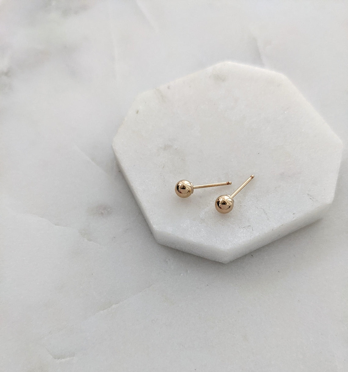 Gold Ball Stud Earrings | 14k Gold Fill | Everyday Earrings