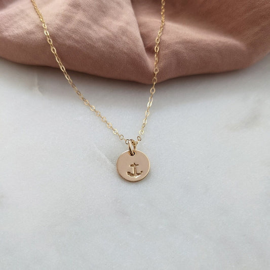 Tiny Anchor Necklace | 14k Gold Fill or Sterling Silver