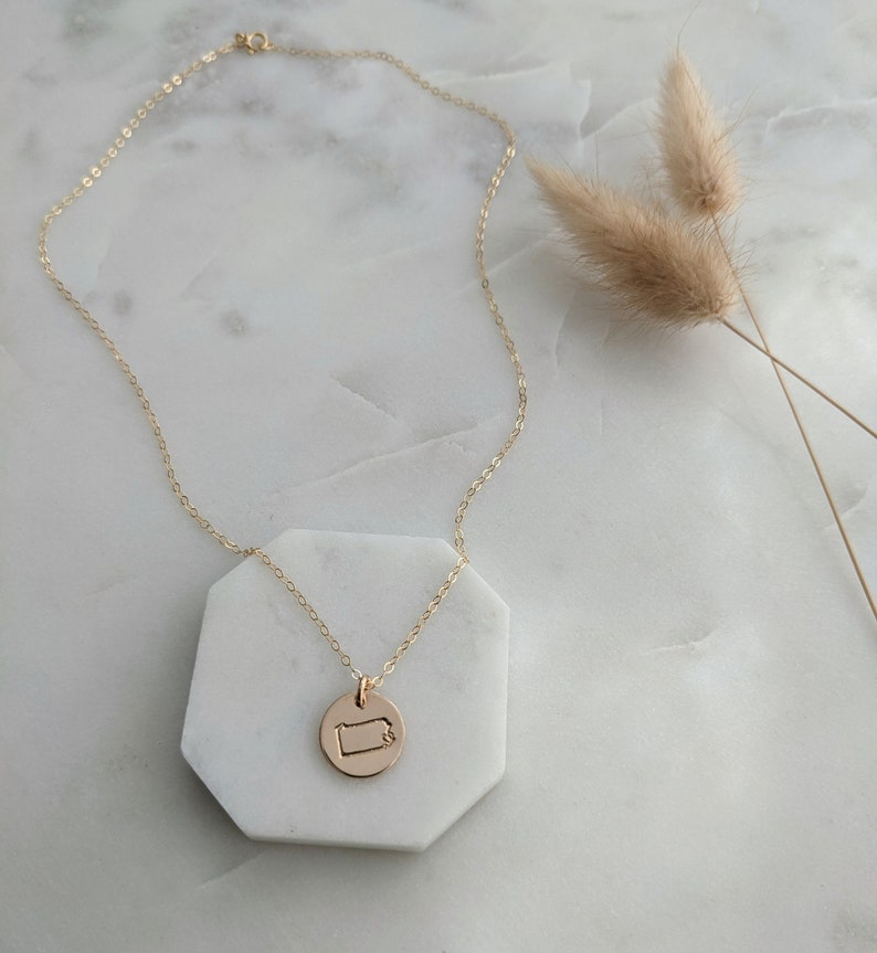 Pennsylvania State Necklace | Custom State Charm | Hometown Necklace