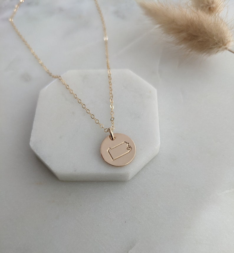 Pennsylvania State Necklace | Custom State Charm | Hometown Necklace