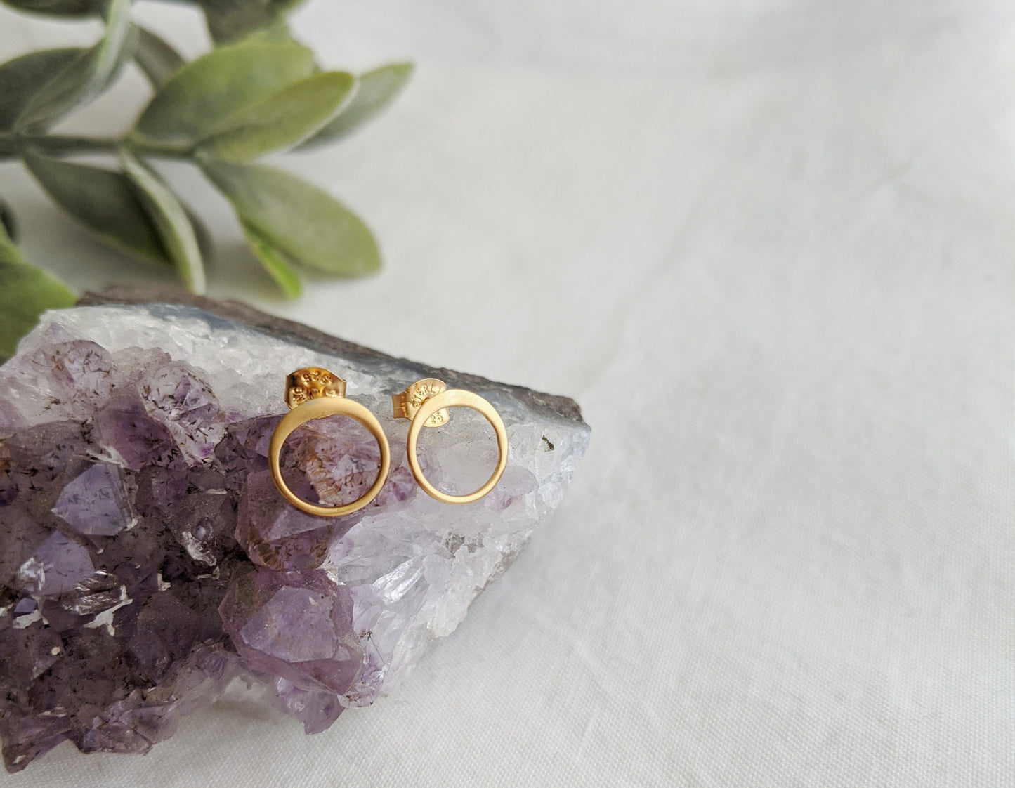 Dainty Gold Circle Earrings | Minimalist Earrings