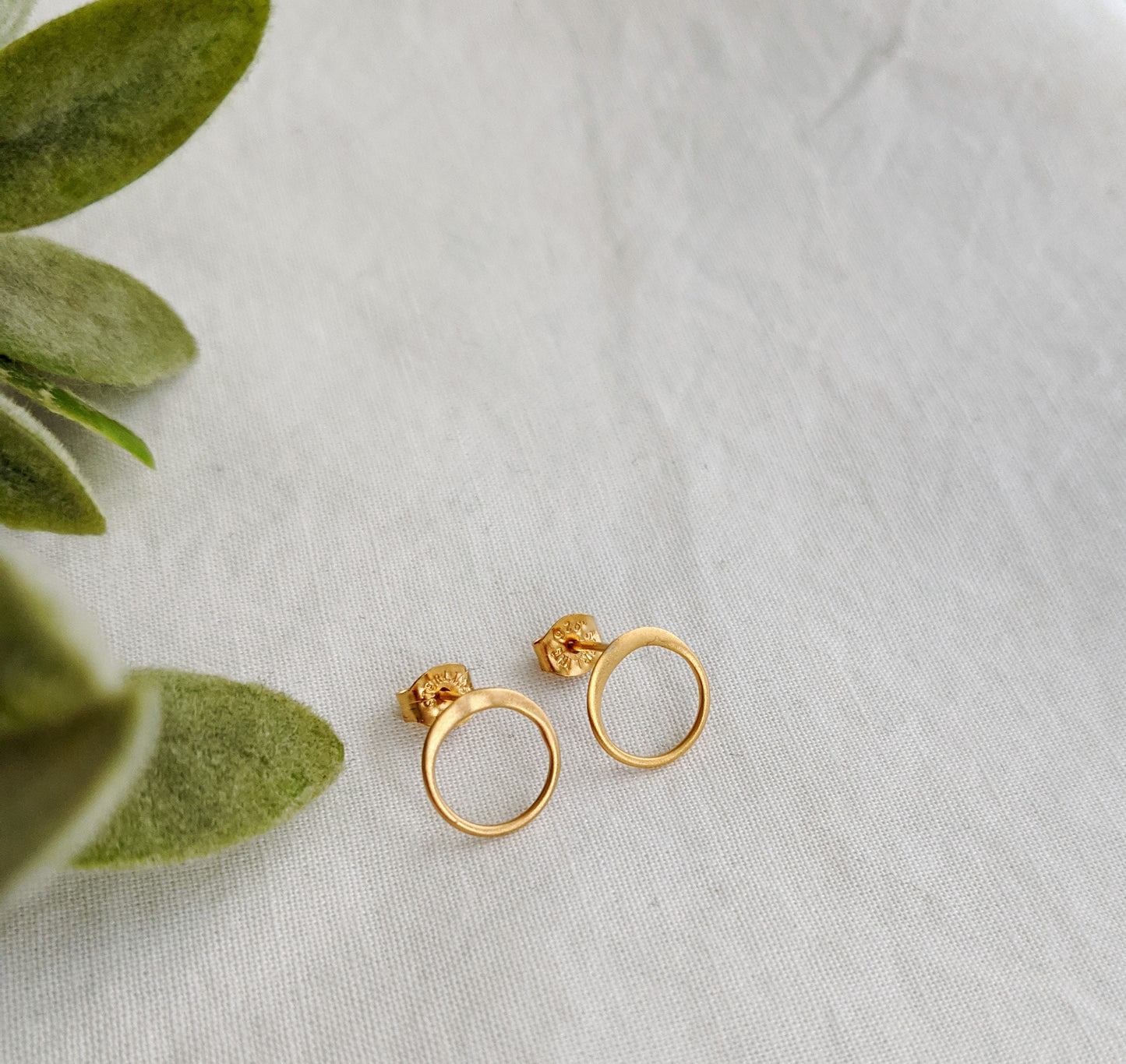 Dainty Gold Circle Earrings | Minimalist Earrings