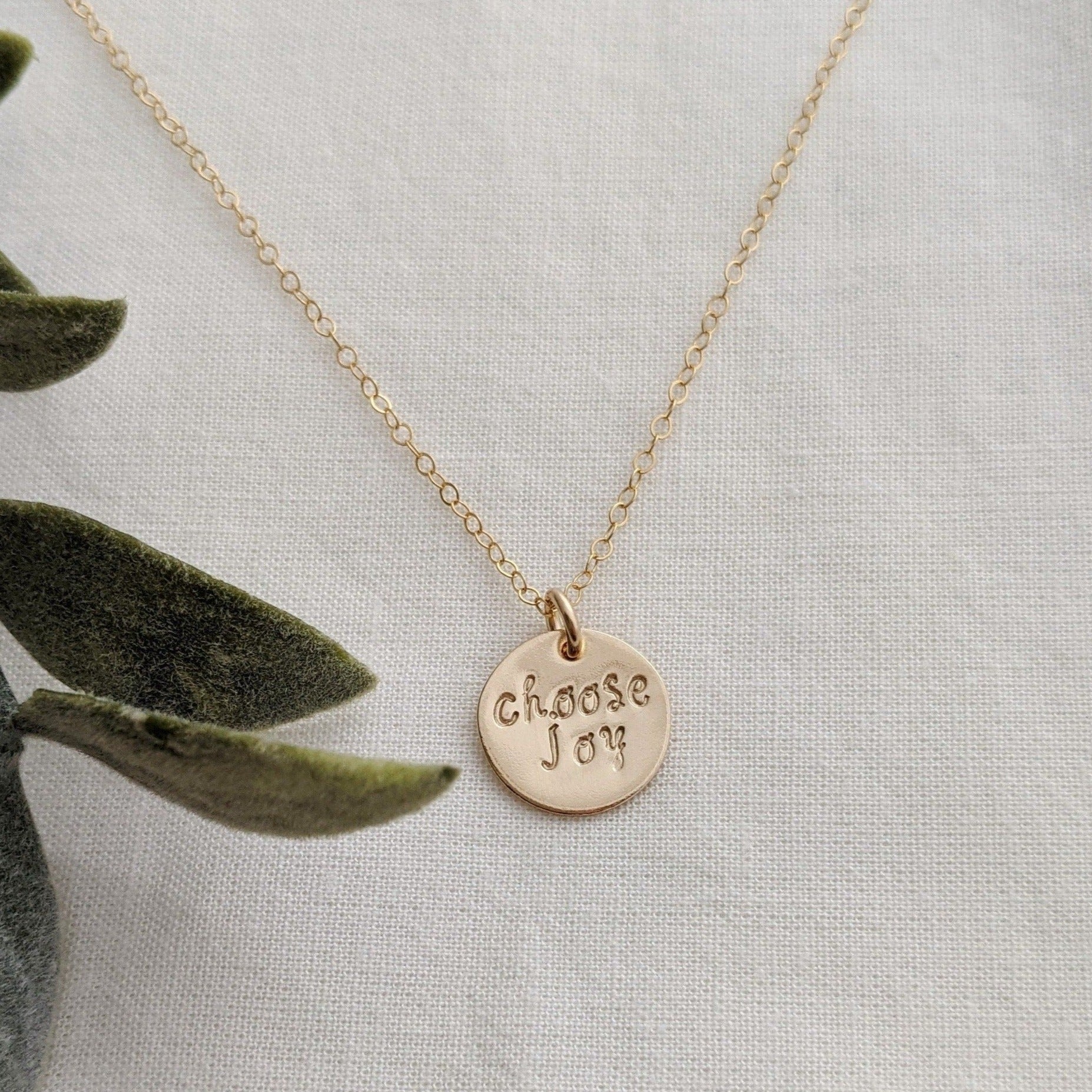 choose joy charm necklace