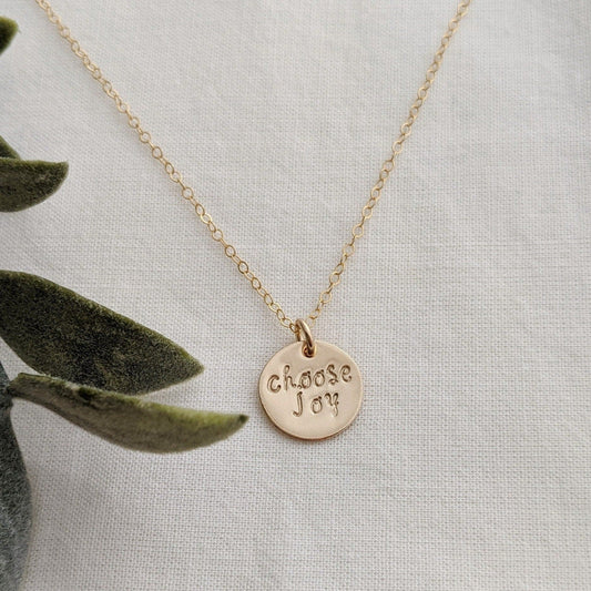 choose joy charm necklace