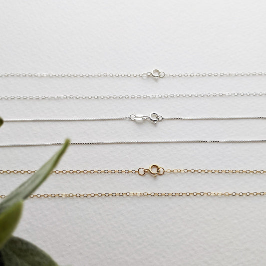 14k Gold Fill or Sterling Silver Chain