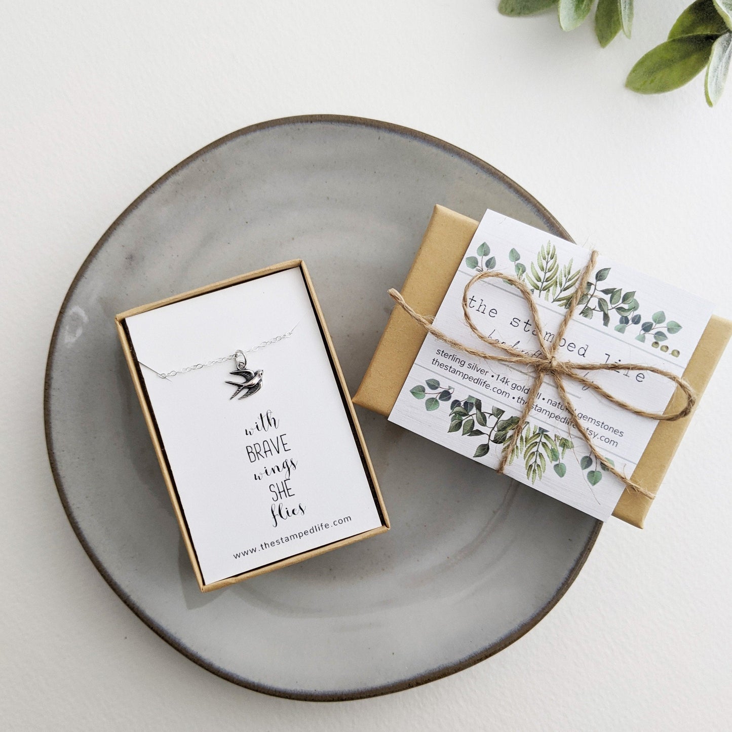 with brave wings she flies graduation necklace