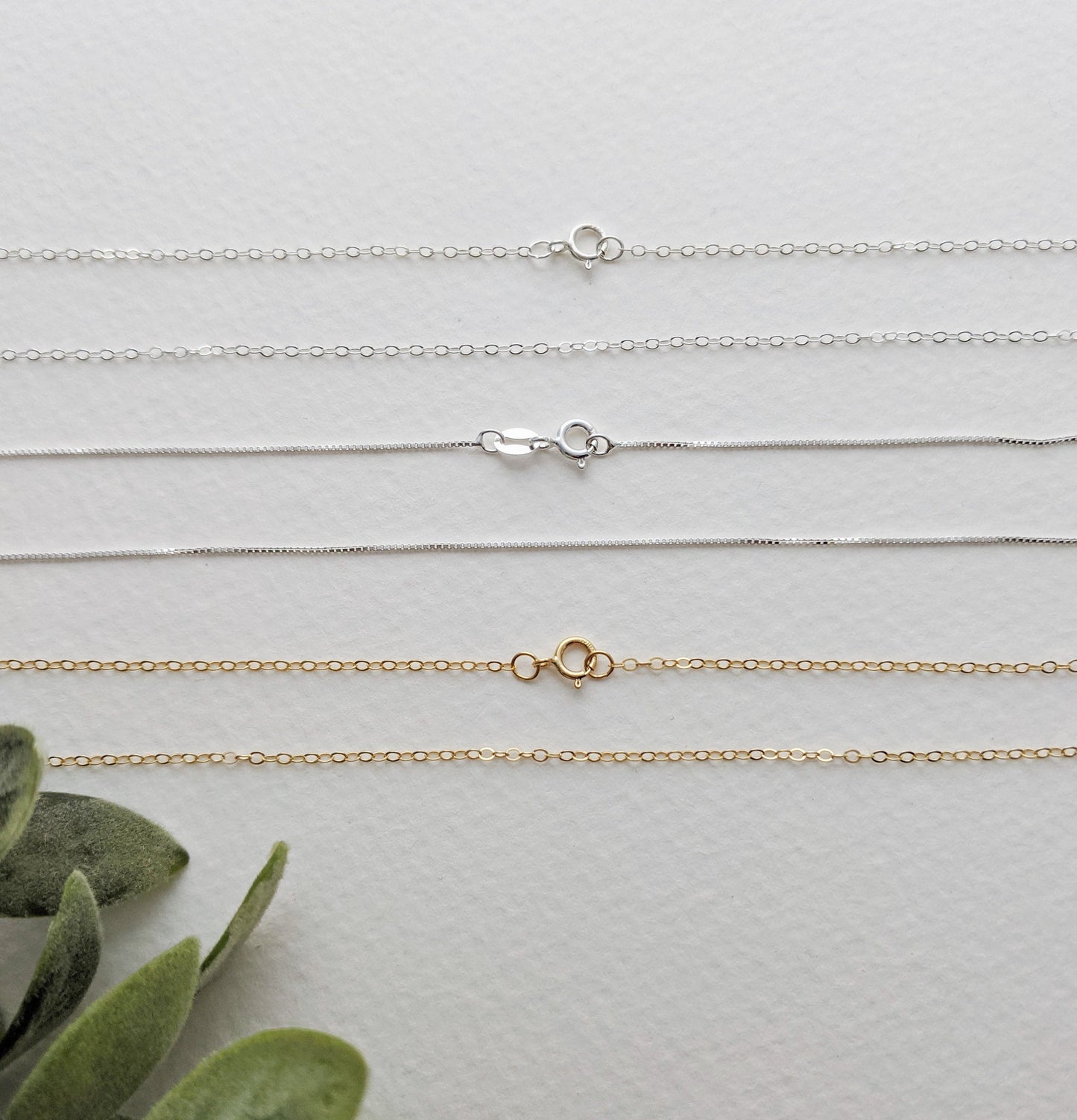 14k Gold Fill or Sterling Silver Chain