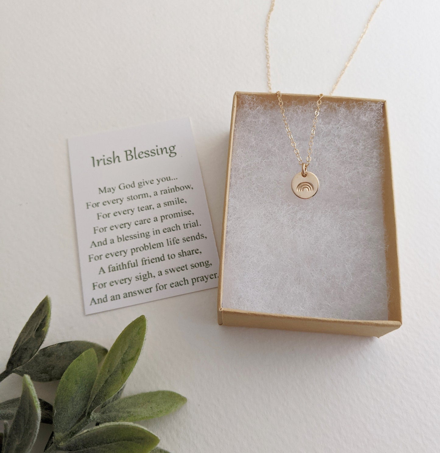 Irish Blessing Necklace | Encouragement Gift | Inspirational Message