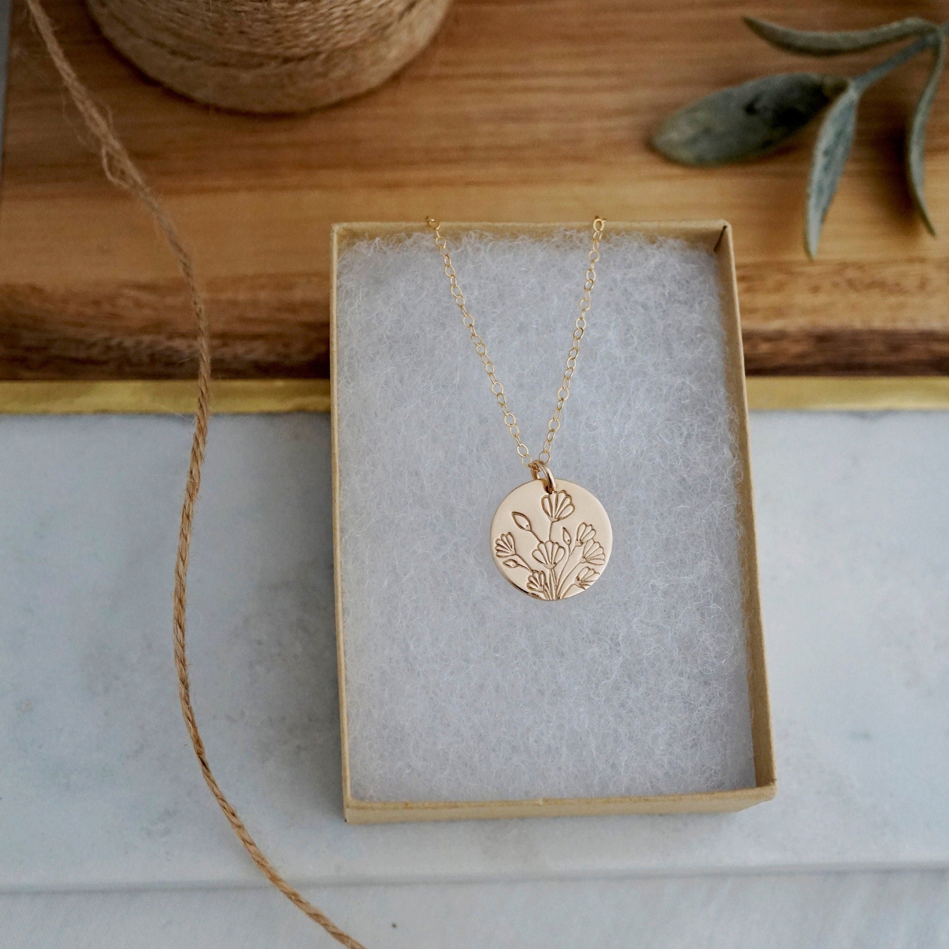 gold wildflower necklace