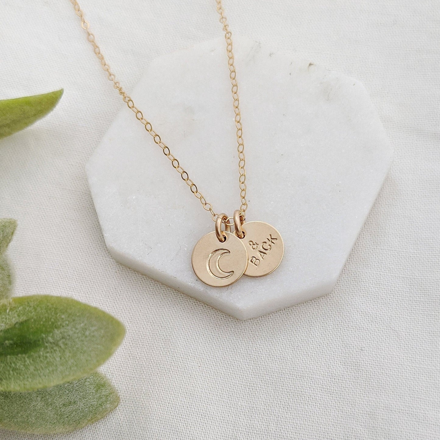 I Love You To The Moon and Back Necklace | Dainty Gold Necklace | Gift For Her