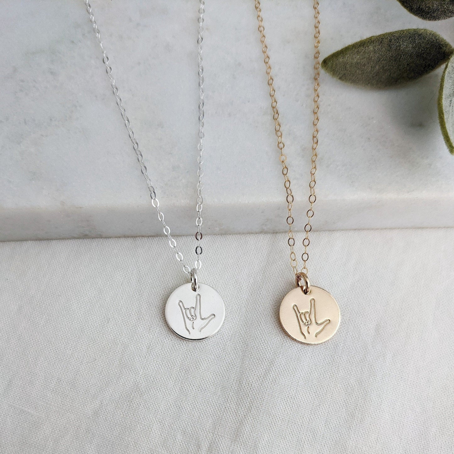 Mini ASL I Love You Necklace | Gift For Besties & Sisters | ASL Jewelry