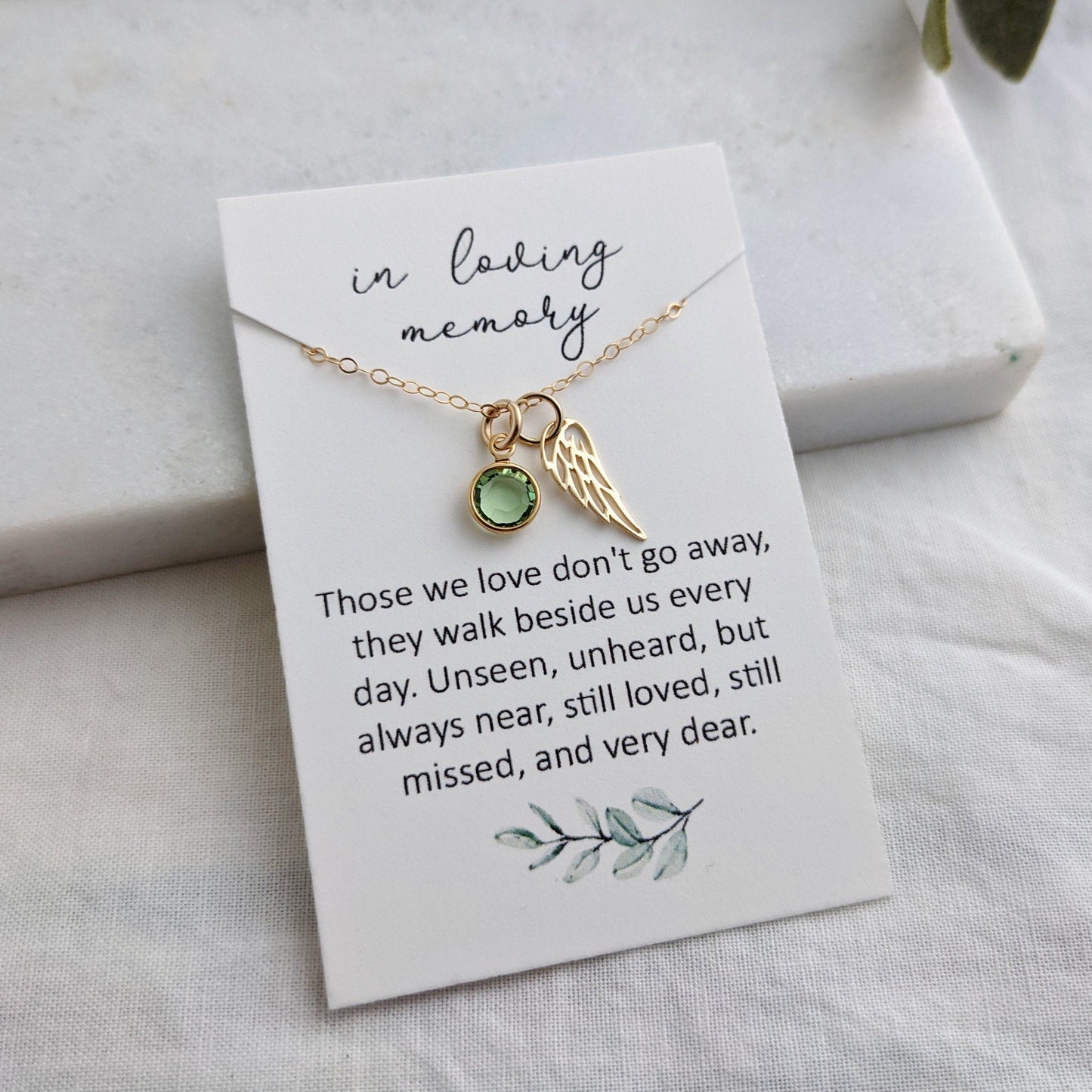 In Loving Memory Memorial Necklace