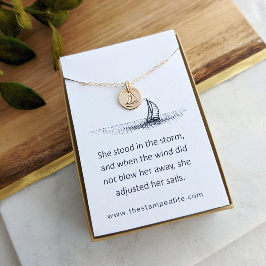 Sailboat Necklace | Motivational Gift Idea