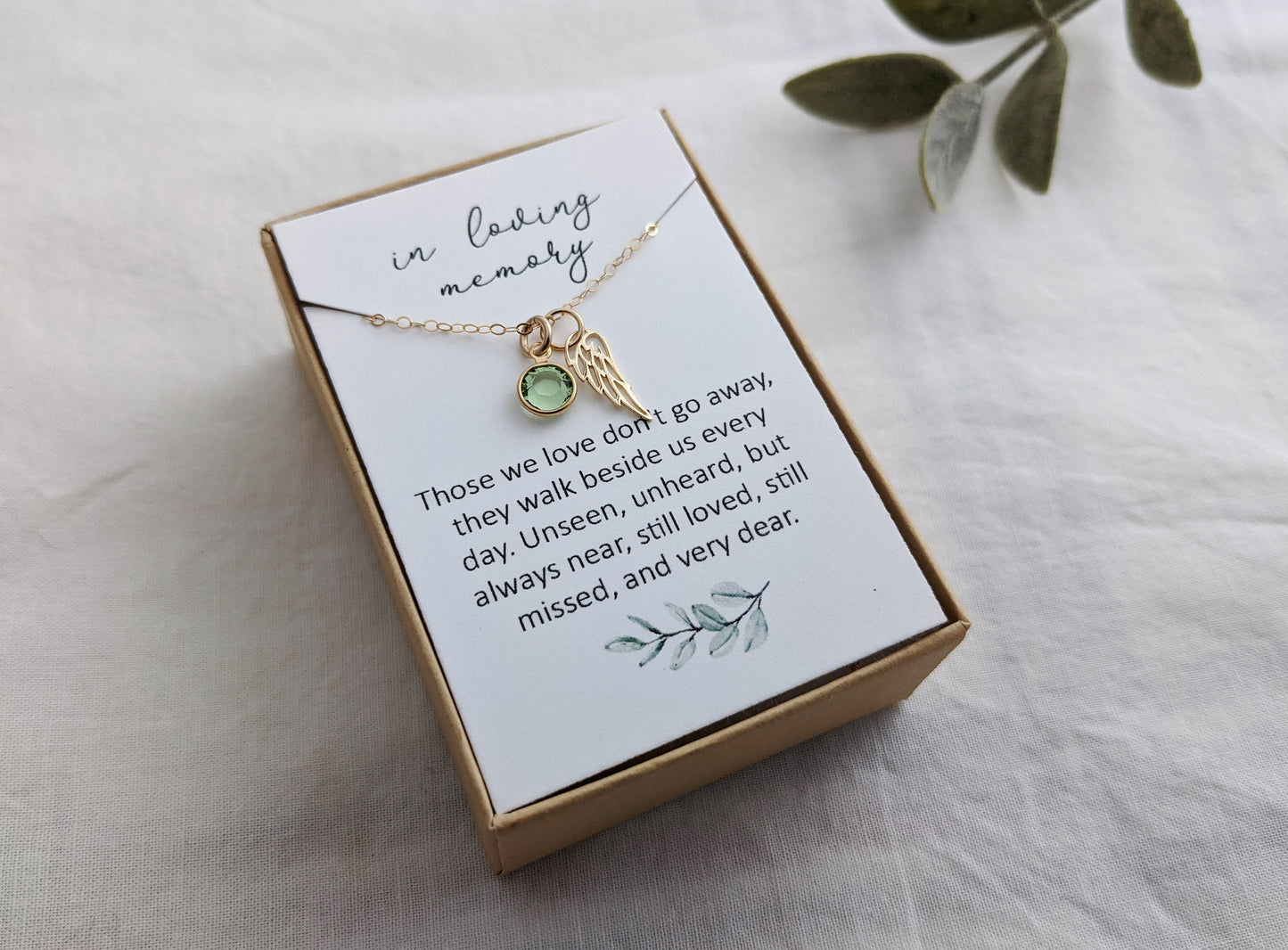 In Loving Memory Memorial Necklace