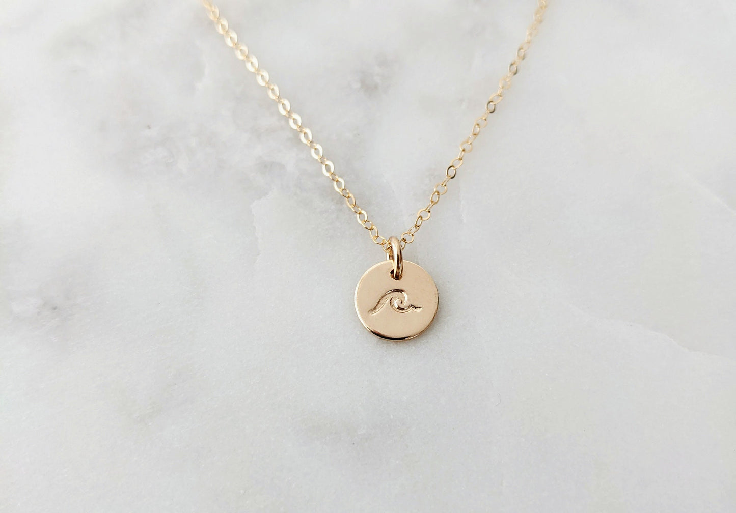 Wave Necklace | Sterling Silver or 14k gold fill