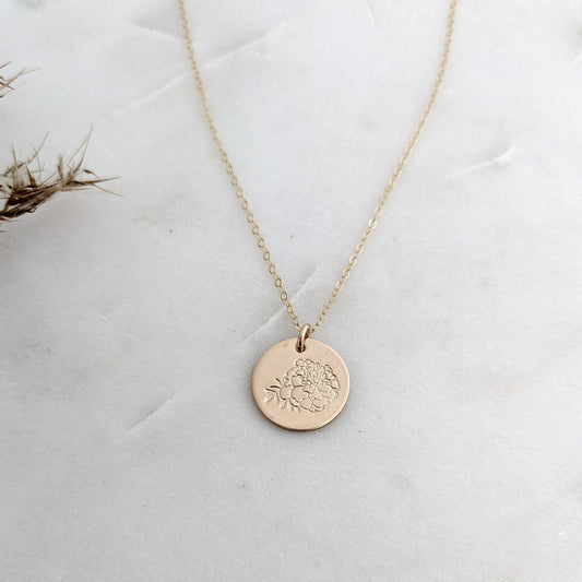 october birthflower necklace